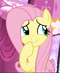 Size: 770x941 | Tagged: safe, screencap, character:fluttershy, species:pegasus, species:pony, episode:what about discord?, g4, my little pony: friendship is magic, cropped, cute, female, giggling, mare, raised hoof, shyabetes, smiling, solo