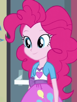 Size: 269x359 | Tagged: safe, screencap, character:pinkie pie, equestria girls:friendship games, g4, my little pony:equestria girls, animated, cropped, cute, derp, diapinkes, female, gif, she knows, solo