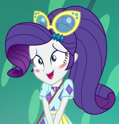 Size: 1035x1078 | Tagged: safe, screencap, character:rarity, equestria girls:spring breakdown, g4, my little pony:equestria girls, blushing, cropped, cute, female, raribetes, solo