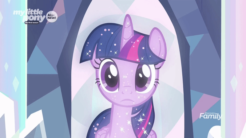 Size: 800x450 | Tagged: safe, screencap, character:tree of harmony, character:treelight sparkle, character:twilight sparkle, species:alicorn, species:pony, episode:uprooted, g4, my little pony: friendship is magic, animated, cute, female, frown, head tilt, looking at you, mare, shiny, smiling, solo, sparkles, tree of harmony, treelight sparkle, treelightbetes