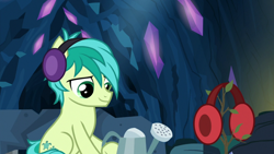 Size: 1920x1080 | Tagged: safe, screencap, character:sandbar, species:earth pony, species:pony, episode:uprooted, g4, my little pony: friendship is magic, earmuffs, male, sapling, watering can
