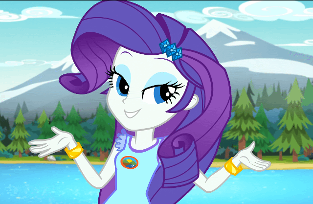 Size: 640x417 | Tagged: safe, screencap, character:rarity, equestria girls:legend of everfree, g4, my little pony:equestria girls, animated, camp everfree outfits, cute, female, gif, raribetes, solo