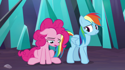 Size: 1920x1080 | Tagged: safe, screencap, character:pinkie pie, character:rainbow dash, species:pony, episode:the beginning of the end, g4, my little pony: friendship is magic