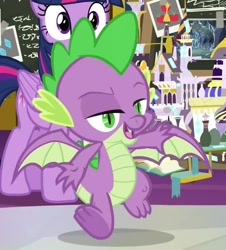 Size: 693x766 | Tagged: safe, screencap, character:spike, character:twilight sparkle, character:twilight sparkle (alicorn), species:alicorn, species:dragon, species:pony, episode:sparkle's seven, g4, my little pony: friendship is magic, claws, cropped, toes, winged spike