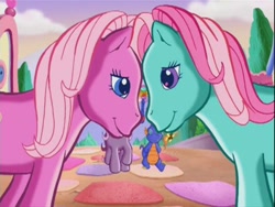 Size: 640x480 | Tagged: safe, screencap, character:minty, character:pinkie pie, character:spike, character:wysteria, episode:the princess promenade, g3, mintypie, shipping fuel