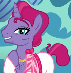 Size: 1030x1045 | Tagged: safe, screencap, species:pony, episode:viva las pegasus, g4, my little pony: friendship is magic, chest hair, clothing, cropped, shirt, siegfried & roy, solo
