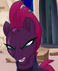 Size: 660x803 | Tagged: safe, screencap, character:tempest shadow, species:pony, species:unicorn, my little pony: the movie (2017), broken horn, cropped, eye scar, female, horn, mare, scar, solo