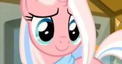 Size: 867x453 | Tagged: safe, screencap, character:clear sky, species:pony, episode:common ground, g4, my little pony: friendship is magic, cute, cute eyes, cute sky, looking at you, smiling