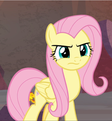 Size: 868x940 | Tagged: safe, screencap, character:fluttershy, species:pegasus, species:pony, episode:sweet and smoky, g4, my little pony: friendship is magic, angry, cropped, female, fluttershy is not amused, mare, solo, unamused, wavy mouth