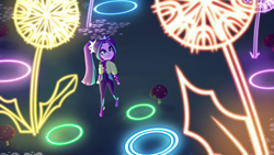 Size: 1280x720 | Tagged: safe, screencap, character:aria blaze, episode:find the magic, g4, my little pony:equestria girls, ariabetes, clothing, cute, mushroom, park, pigtails, stone, twintails
