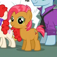 Size: 195x195 | Tagged: safe, screencap, character:babs seed, character:bulk biceps, character:twist, species:earth pony, species:pony, episode:the last crusade, g4, my little pony: friendship is magic, blue note, cropped, female, filly, foal, solo focus