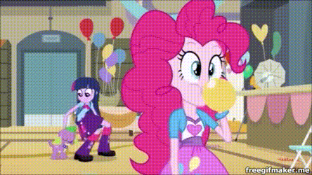 Size: 444x250 | Tagged: safe, screencap, character:pinkie pie, character:spike, character:twilight sparkle, character:twilight sparkle (alicorn), species:alicorn, species:dog, species:pony, equestria girls:equestria girls, g4, my little pony:equestria girls, animated, balloon, blowing up balloons, female, gif, spike the dog