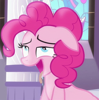 Size: 339x345 | Tagged: safe, screencap, character:pinkie pie, species:earth pony, species:pony, episode:princess twilight sparkle, g4, my little pony: friendship is magic, animated, creamy creamy frosting, cropped, drool, female, floppy ears, gif, licking, licking lips, lidded eyes, mare, open mouth, out of context, solo, tongue out