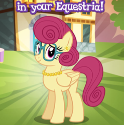 Size: 588x596 | Tagged: safe, gameloft, screencap, character:posey shy, species:pony, glasses, jewelry, meme, necklace, pearl necklace, wow! glimmer