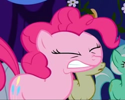 Size: 659x527 | Tagged: safe, screencap, character:bon bon, character:lyra heartstrings, character:pinkie pie, character:sweetie drops, species:pony, episode:friendship is magic, g4, my little pony: friendship is magic, cropped, eyes closed, solo focus