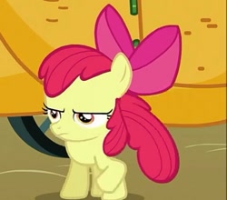 Size: 481x423 | Tagged: safe, screencap, character:apple bloom, species:pony, episode:one bad apple, g4, my little pony: friendship is magic, cropped, dank, solo