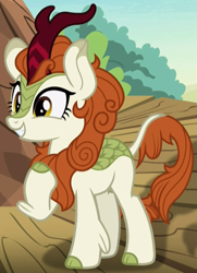 Size: 755x1045 | Tagged: safe, screencap, character:autumn blaze, species:kirin, episode:sounds of silence, g4, my little pony: friendship is magic, awwtumn blaze, cropped, cute, solo