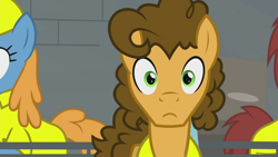 Size: 1280x720 | Tagged: safe, screencap, character:cheese sandwich, species:earth pony, species:pony, episode:the last laugh, g4, my little pony: friendship is magic, cheese sandwich returns, looking at you, male