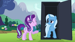 Size: 1280x720 | Tagged: safe, screencap, character:starlight glimmer, character:trixie, species:pony, species:unicorn, episode:no second prances, g4, my little pony: friendship is magic