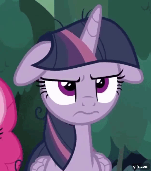 Size: 626x708 | Tagged: safe, screencap, character:mean twilight sparkle, character:pinkie pie, species:alicorn, species:pony, episode:the mean 6, g4, my little pony: friendship is magic, angry, angry face, animated, everfree forest, evolution, floppy ears, forest, gif, gifs.com, jumping, not amused face, peeved, pinkie being pinkie, tree, walking, watermark