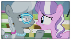 Size: 1280x720 | Tagged: safe, screencap, character:diamond tiara, character:silver spoon, species:pony, episode:crusaders of the lost mark, g4, my little pony: friendship is magic, glasses, hoof on chin, open mouth