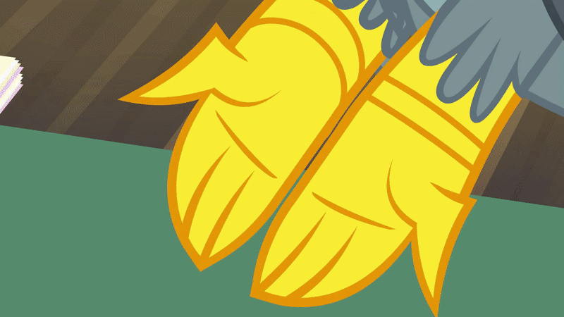 Size: 800x450 | Tagged: safe, screencap, character:derpy hooves, character:gabby, species:griffon, species:pegasus, species:pony, episode:dragon dropped, g4, my little pony: friendship is magic, animated, book, bow, box, cape, clothing, comic book, gemstones, gif, happy, letter, mail, mailpony, mailpony uniform, nope, post office, ribbon, salute, shocked, smiling, surprised, what the hay?