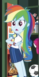 Size: 418x823 | Tagged: safe, screencap, character:daring do, character:rainbow dash, episode:sock it to me, g4, my little pony:equestria girls, curvy, cute, dashabetes, female, solo