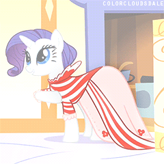 Size: 240x240 | Tagged: safe, screencap, character:rarity, species:pony, species:unicorn, episode:green isn't your color, g4, my little pony: friendship is magic, animated, clothing, dress, gif, solo
