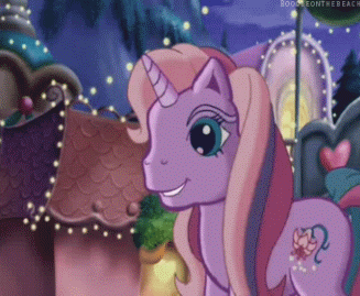 Size: 327x269 | Tagged: safe, screencap, character:lily lightly, species:pony, species:unicorn, episode:come back lily lightly, g3, animated, cute, gif, glowing horn, horn, laughing, lily cutely, weapons-grade cute