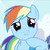 Size: 50x50 | Tagged: safe, screencap, character:rainbow dash, species:pegasus, species:pony, episode:friendship is magic, g4, my little pony: friendship is magic, animated, gif, gif for breezies, laughingmares.jpg, picture for breezies, solo