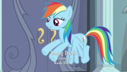 Size: 1920x1080 | Tagged: safe, screencap, character:rainbow dash, species:pegasus, species:pony, episode:daring doubt, g4, my little pony: friendship is magic, nicole dubuc
