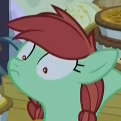 Size: 259x258 | Tagged: safe, screencap, character:candy apples, species:pony, episode:the summer sun setback, g4, my little pony: friendship is magic, apple family member, cropped, do not want, female, frown, mare, reaction image, shrunken pupils, solo, wide eyes, worried