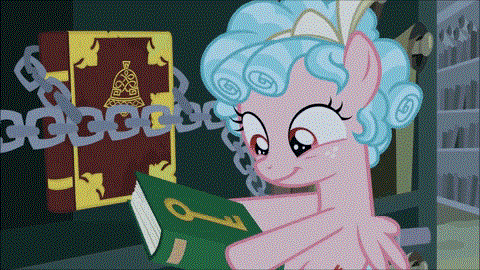 Size: 480x270 | Tagged: safe, screencap, character:cozy glow, species:pegasus, species:pony, episode:the summer sun setback, g4, my little pony: friendship is magic, animated, book, chains, cozybetes, cute, flying, visual gag