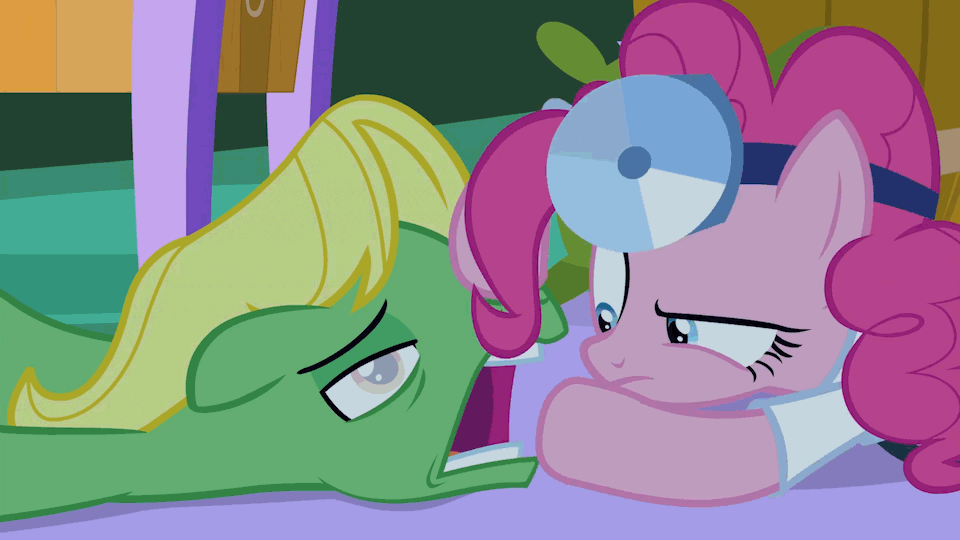 Size: 960x540 | Tagged: safe, screencap, character:pinkie pie, character:wensley, species:pony, episode:the summer sun setback, g4, my little pony: friendship is magic, animated, context is for the weak, disturbing, gif, magic drain, mouthplay, out of context