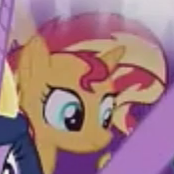 Size: 174x174 | Tagged: safe, screencap, character:sunset shimmer, character:twilight sparkle, character:twilight sparkle (alicorn), species:alicorn, species:pony, episode:the last problem, g4, my little pony: friendship is magic, caption, cropped, it happened, it has finally happened, text