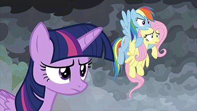 Size: 400x225 | Tagged: safe, screencap, character:applejack, character:cozy glow, character:fluttershy, character:lord tirek, character:pinkie pie, character:queen chrysalis, character:rainbow dash, character:rarity, character:spike, character:twilight sparkle, character:twilight sparkle (alicorn), species:alicorn, species:changeling, species:dragon, species:earth pony, species:pegasus, species:pony, species:unicorn, episode:the ending of the end, g4, my little pony: friendship is magic, abuse, animated, changeling queen, child abuse, female, gif, hostage, hug, mane seven, mane six, moral event horizon, poor spike, sadism, slasher smile, smiling, smirk, spikeabuse, subtitles, tempting fate, threat, winged spike, you know for kids