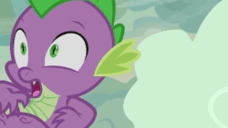 Size: 1920x1080 | Tagged: safe, screencap, character:spike, species:dragon, episode:sweet and smoky, g4, my little pony: friendship is magic, animated, cloud, cloud diaper, cloud pacifier, diaper, male, pacifier, sound, webm, winged spike