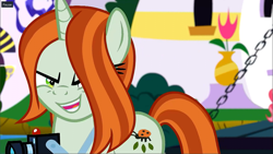 Size: 1920x1080 | Tagged: safe, screencap, character:crackle cosette, character:queen chrysalis, species:pony, species:unicorn, episode:the ending of the end, g4, my little pony: friendship is magic, leak, camera, disguise, disguised changeling, female, laughing