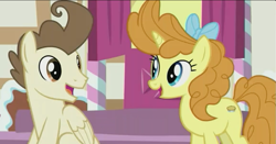 Size: 1151x605 | Tagged: safe, screencap, character:pound cake, character:pumpkin cake, species:pony, episode:the last problem, g4, my little pony: friendship is magic, leak, duo, older, older pound cake, older pumpkin cake