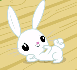 Size: 1001x900 | Tagged: safe, screencap, character:angel bunny, species:rabbit, episode:she talks to angel, g4, my little pony: friendship is magic, angelbetes, animal, cropped, cute, draw me like one of your french girls, male, seductive pose, solo, stupid sexy angel bunny