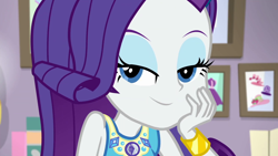 Size: 1920x1080 | Tagged: safe, screencap, character:rarity, episode:do it for the ponygram!, g4, my little pony:equestria girls, eyeshadow, lidded eyes, makeup