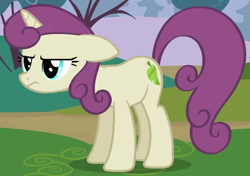 Size: 589x414 | Tagged: safe, screencap, species:pony, species:unicorn, episode:pinkie pride, g4, my little pony: friendship is magic, background pony, female, mare, nook, solo, the super duper party pony, upset