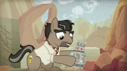 Size: 1920x1080 | Tagged: safe, screencap, character:doctor caballeron, species:pony, episode:daring doubt, g4, my little pony: friendship is magic, flashback, solo, vase