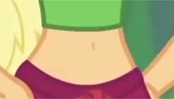 Size: 2400x1365 | Tagged: safe, screencap, character:applejack, episode:turf war, g4, my little pony:equestria girls, belly, belly button, midriff, upscaled