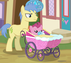 Size: 828x740 | Tagged: safe, screencap, character:cranberry pit, character:goldengrape, species:earth pony, species:pony, episode:growing up is hard to do, g4, my little pony: friendship is magic, baby, baby pony, background pony, cropped, male, pacifier, stallion