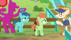 Size: 1920x1080 | Tagged: safe, screencap, character:berry star, character:dave the intern, character:shuffle step, species:earth pony, species:pony, episode:growing up is hard to do, g4, my little pony: friendship is magic, background pony, colt, foal, male, stallion