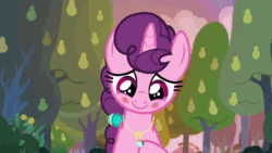 Size: 1920x1080 | Tagged: safe, screencap, character:big mcintosh, character:sugar belle, species:earth pony, species:pony, species:unicorn, episode:the big mac question, g4, my little pony: friendship is magic, animated, apple, blushing, carving, chaos magic, engagement ring, food, holding hooves, intertwined trees, jewelry, kissing, looking at each other, necklace, ring, rock, running, smiling, sound, surprised, talking, tree, webm, wedding ring