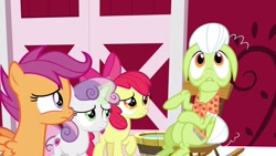 Size: 1920x1080 | Tagged: safe, screencap, character:apple bloom, character:granny smith, character:scootaloo, character:sweetie belle, species:pegasus, species:pony, episode:the big mac question, g4, my little pony: friendship is magic, cutie mark crusaders, magic