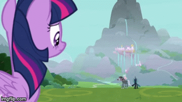 Size: 360x202 | Tagged: safe, screencap, character:cozy glow, character:lord tirek, character:queen chrysalis, character:twilight sparkle, character:twilight sparkle (alicorn), species:alicorn, species:centaur, species:changeling, species:pegasus, species:pony, episode:the ending of the end, g4, my little pony: friendship is magic, season 9, animated, canterlot, canterlot ruins, chaos, chaos magic, chocolate, chocolate rain, cupcake, defeated, disappointed, female, filly, foal, folded wings, food, former queen chrysalis, interrupted, legion of doom, loser, mare, rain, random, wings