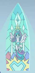 Size: 329x668 | Tagged: safe, screencap, character:princess flurry heart, species:pony, episode:the last problem, g4, my little pony: friendship is magic, cropped, crystal heart, older, older flurry heart, solo, stained glass